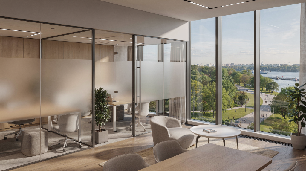 Планировочные решения офисов в Gorky Park Tower: гибкость пространства и виды на парк